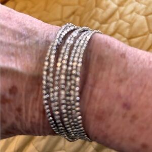 Elegant Silver Beaded Bracelet- Stella&Dot